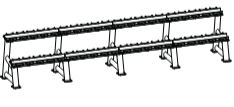 Commercial 2-Tier Dumbbell Rack - Holds 20 Pair