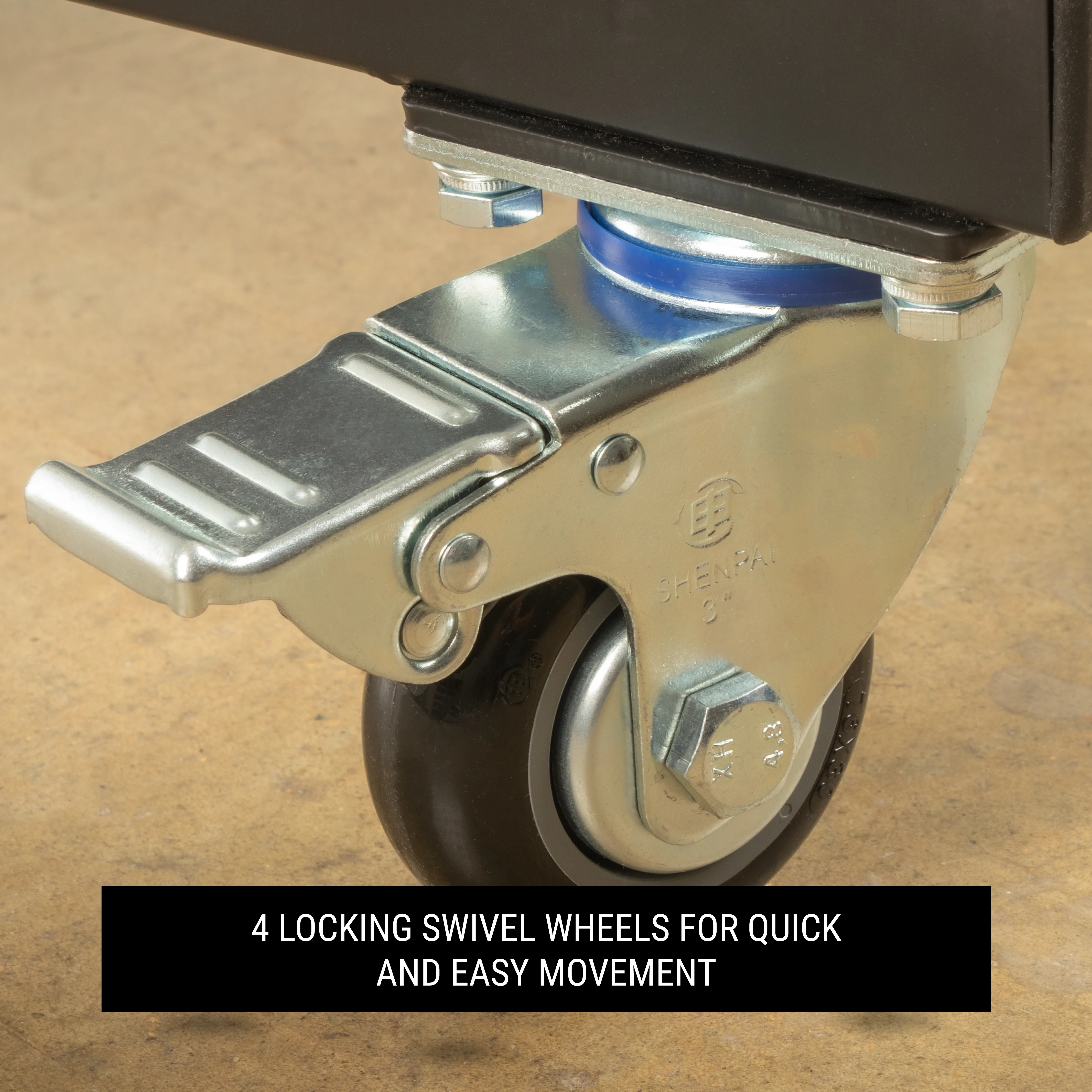 Commercial Bumper Plate Tree on Castors with Dual Bar Holders - Image 3