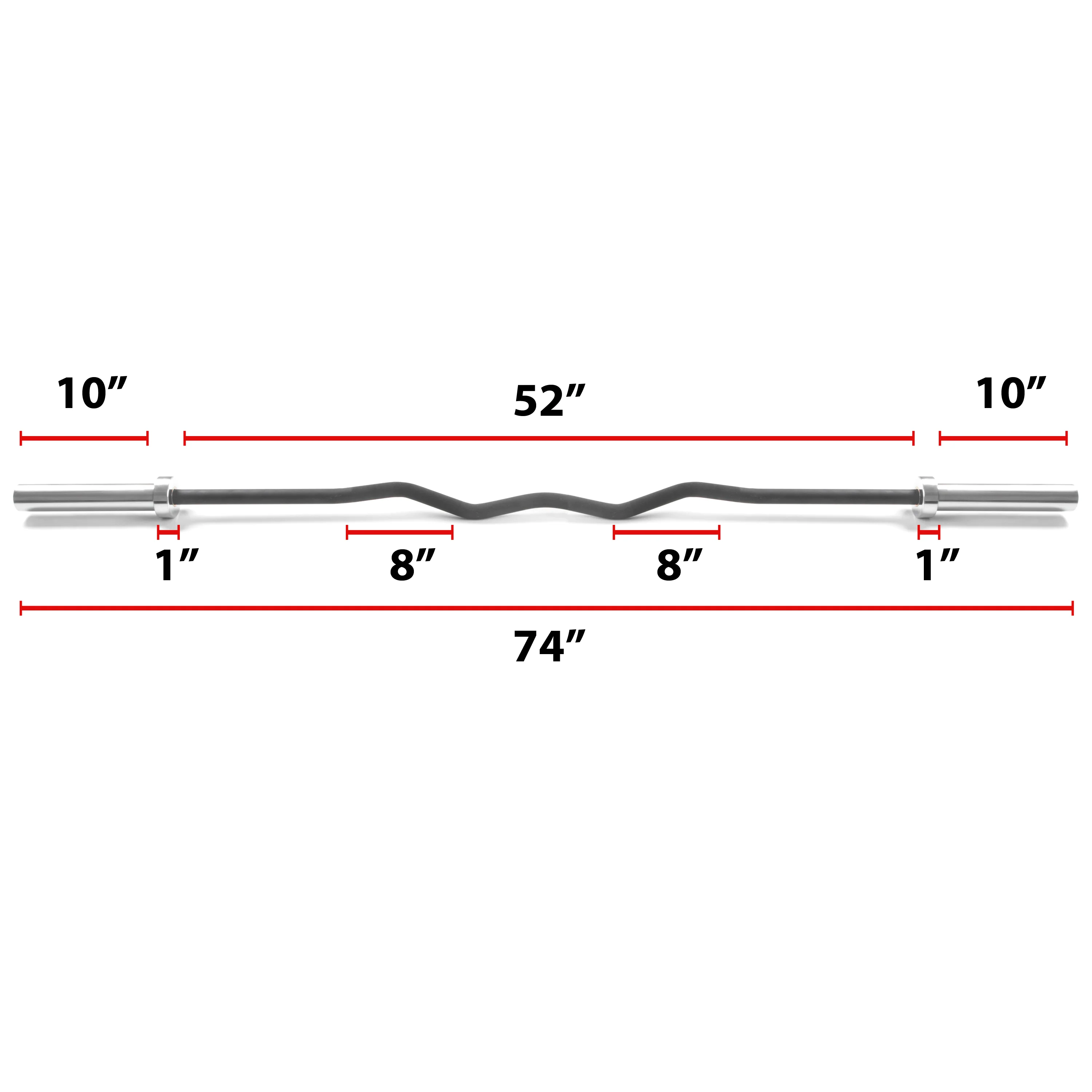 Convict 6ft Rackable Curl Bar - Image 6