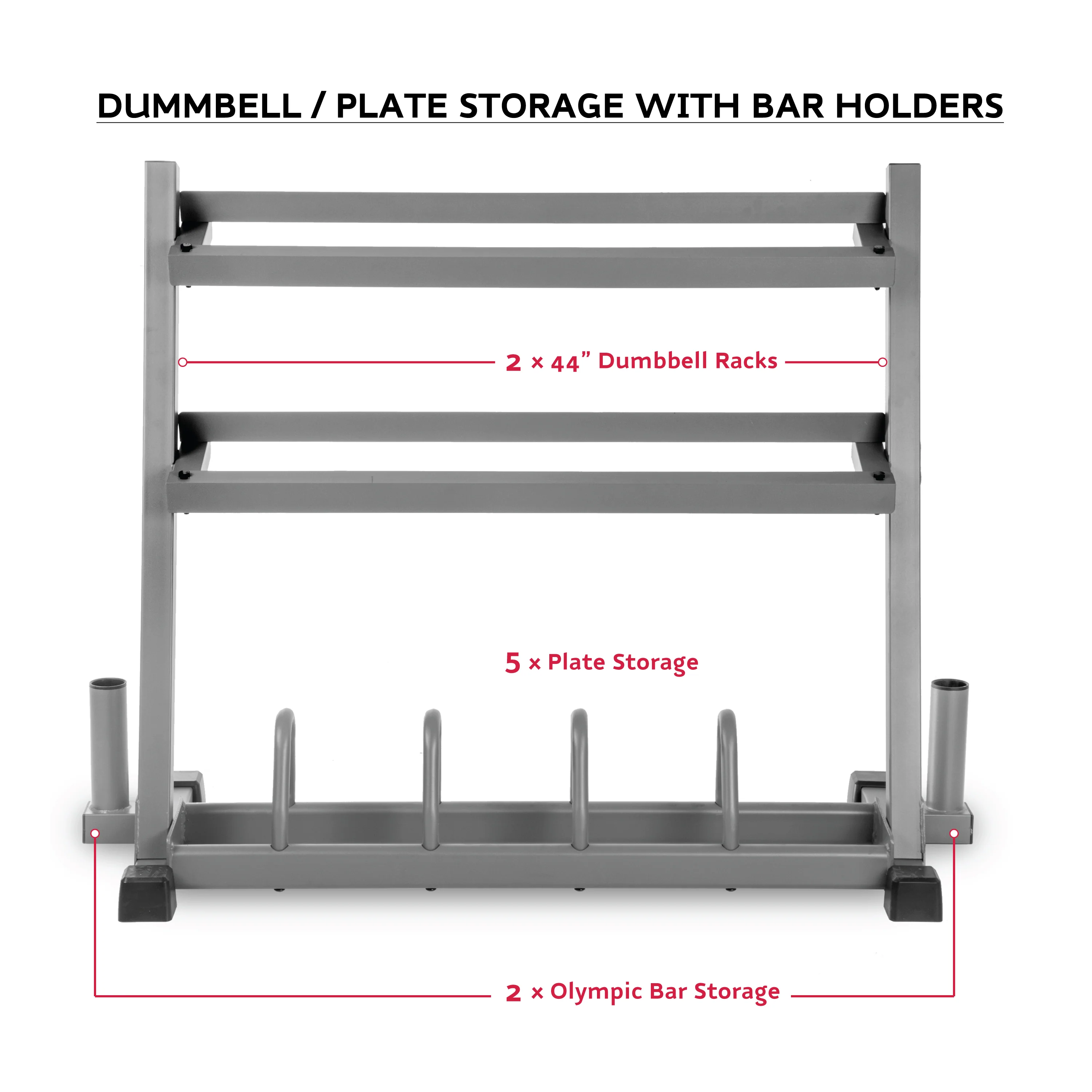 All-In-One Storage Solution, Dumbbells, Weight Plates and Barbells - Image 7