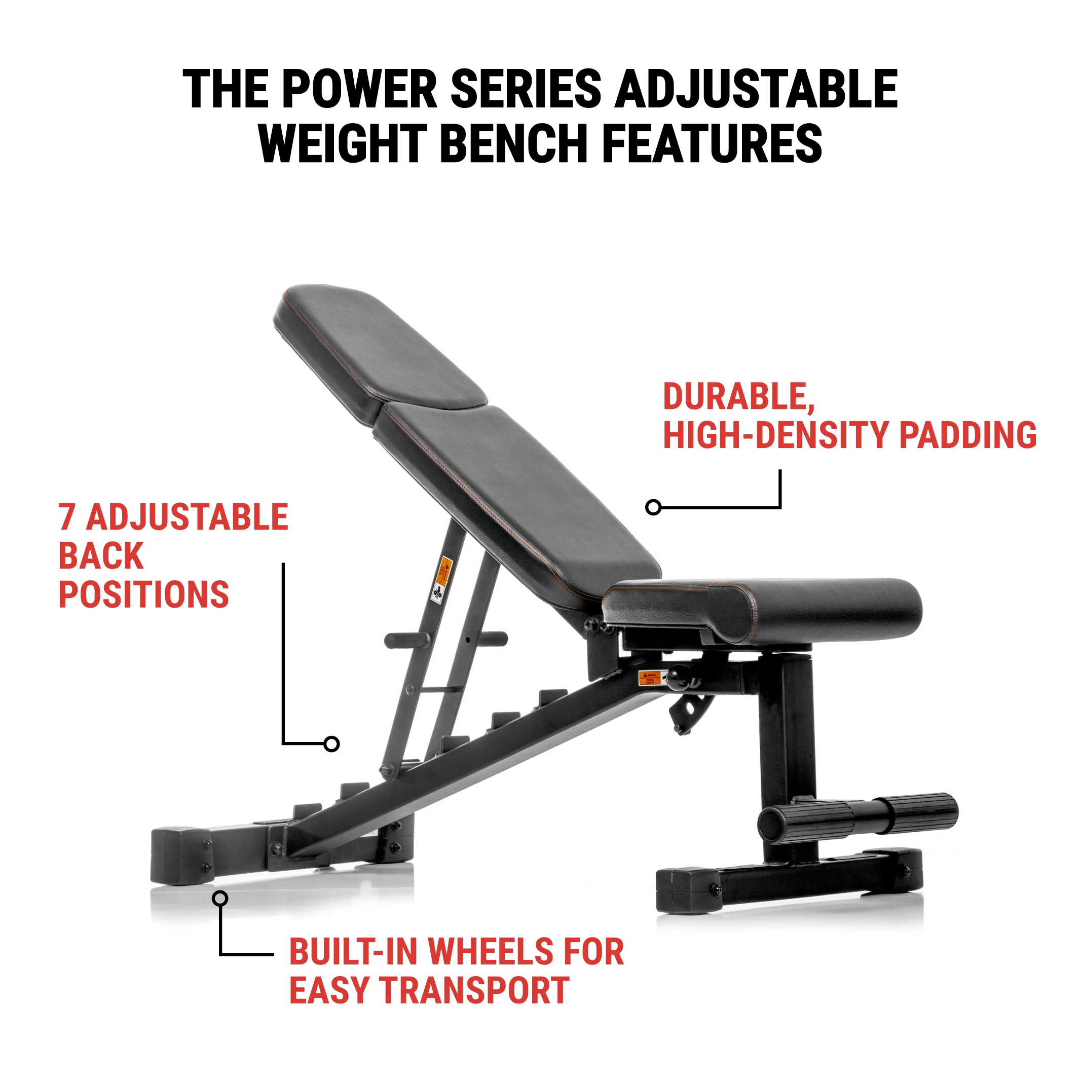 Power Series Adjustable Dumbbell Weight Bench - Image 3