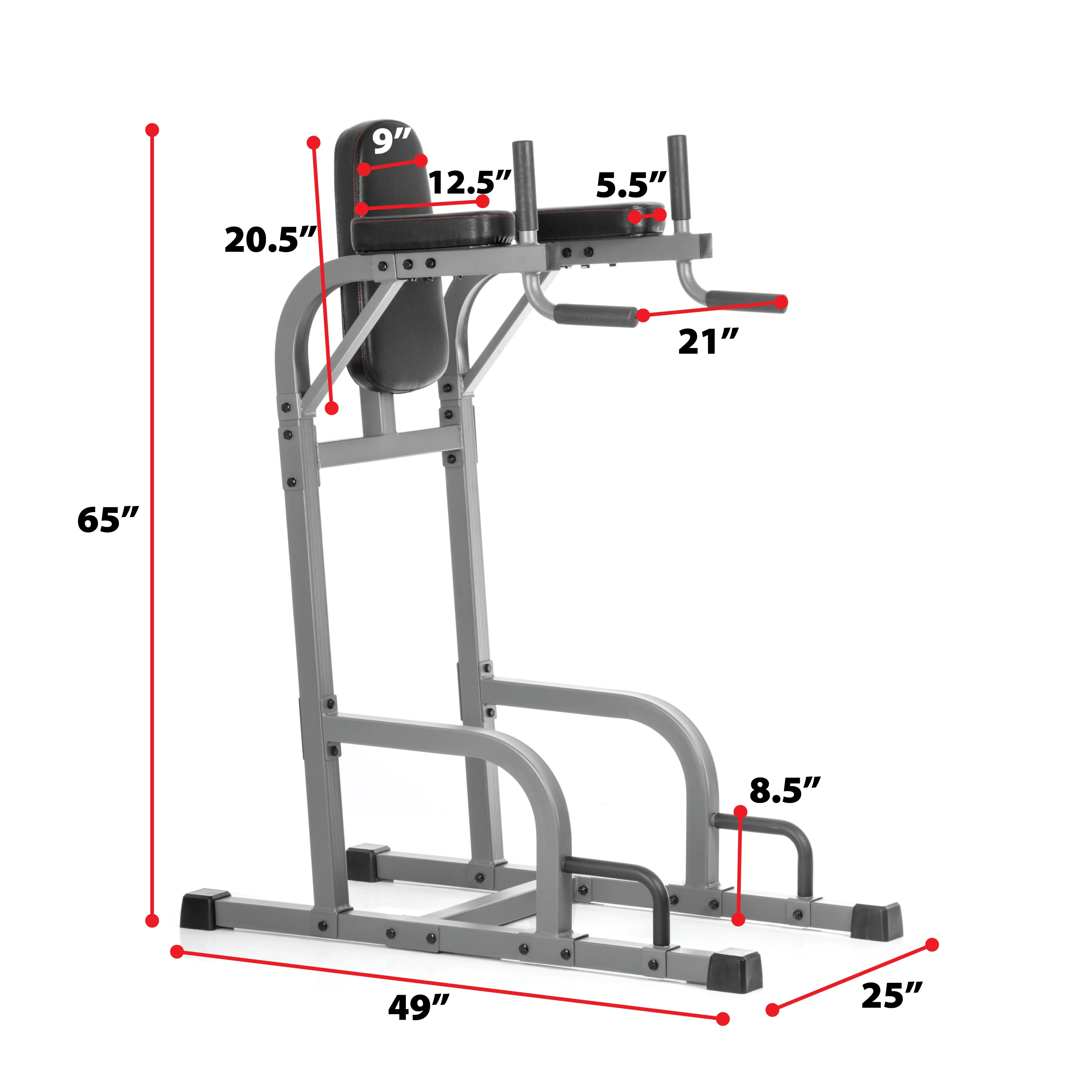 Captain’s Chair Leg Raise w/ Dip Stand & Push Up Station - Image 5